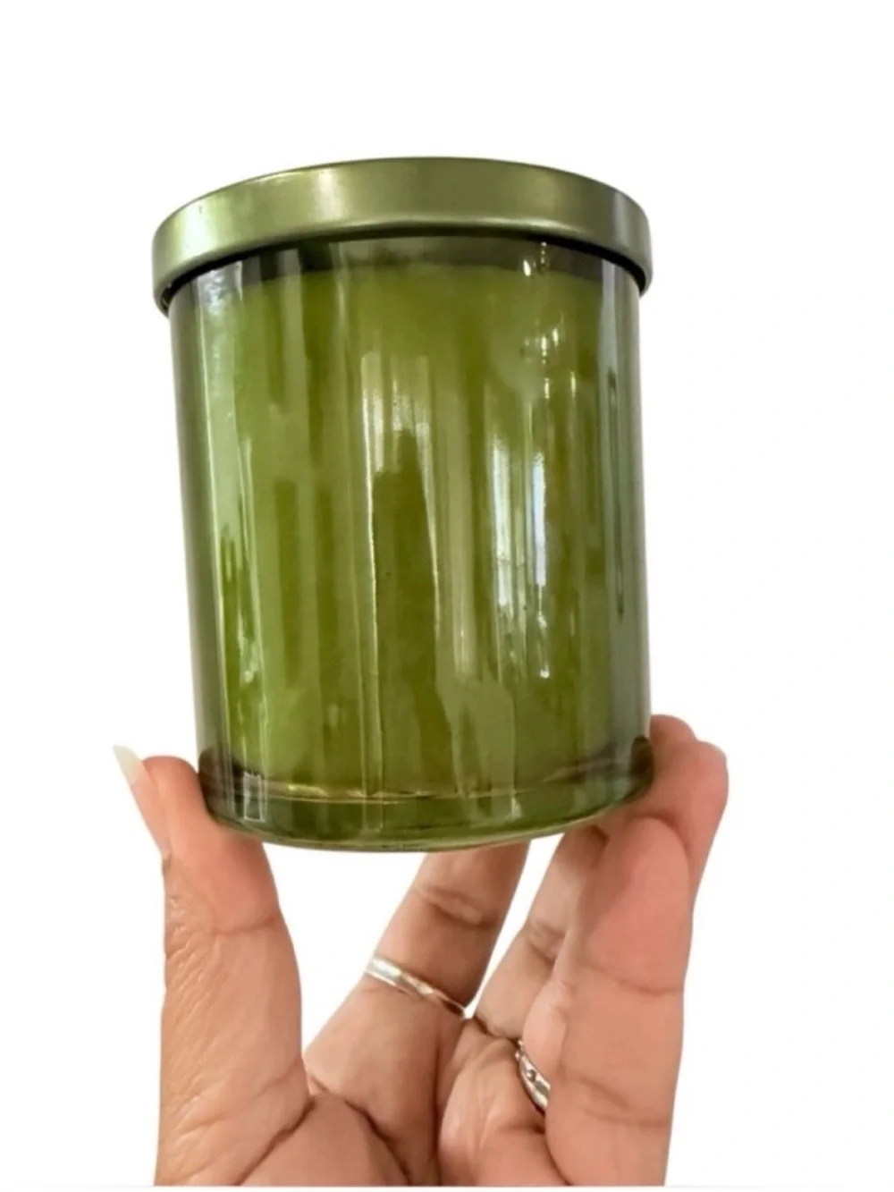 Leoben Company Tomato Garden Soy Scented Candle - Green Glass Jar